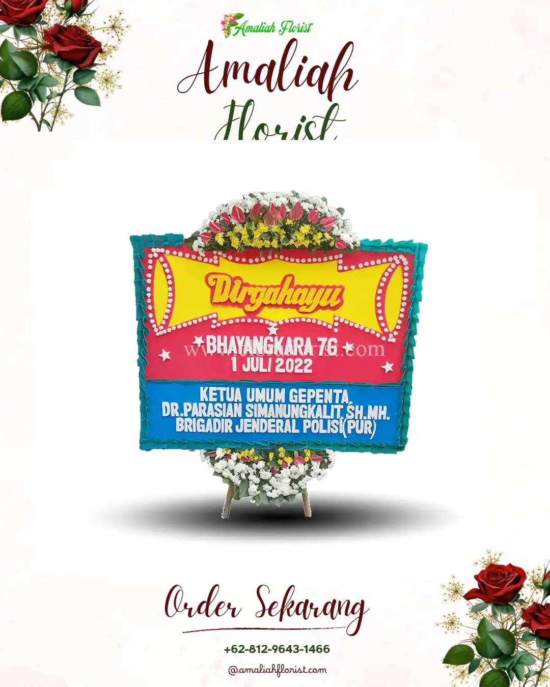 Papan Bunga HUT Ulang Tahun Pulau Maya